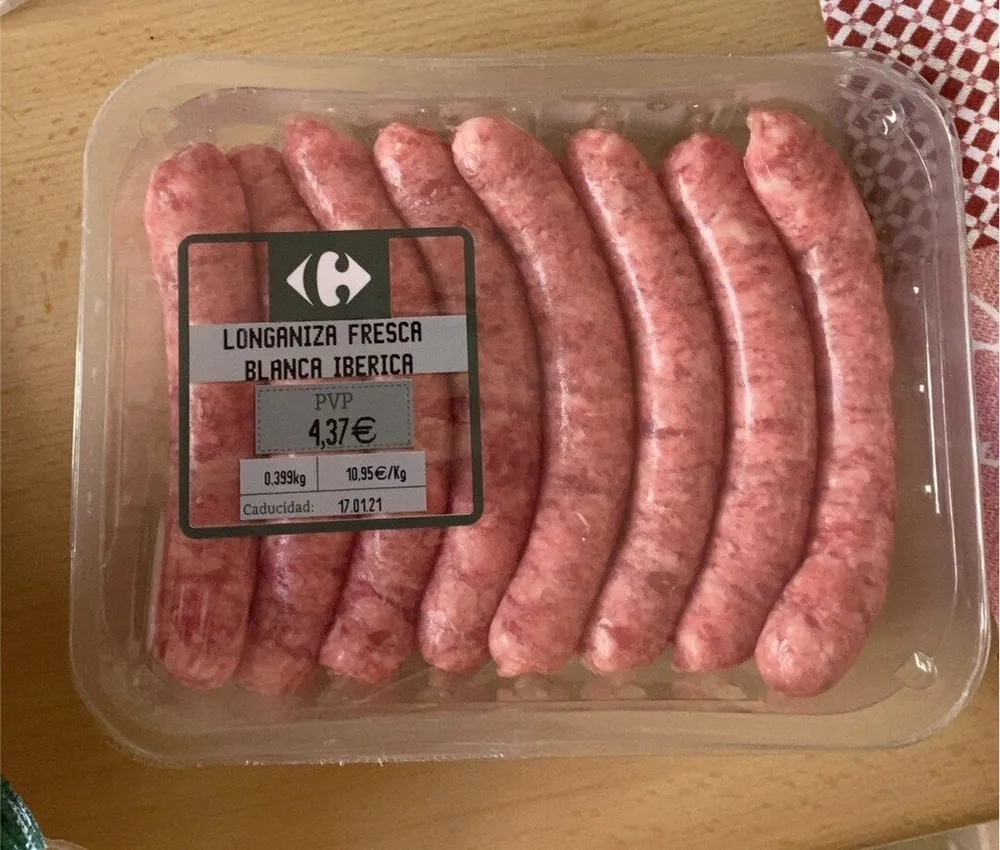 Longaniza fresca blanca iberica