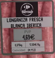 Longaniza fresca blanca ibérica