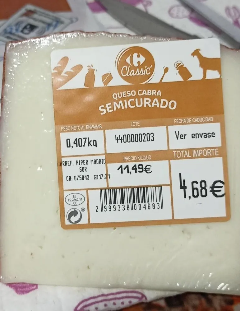 Queso cabra semicurado