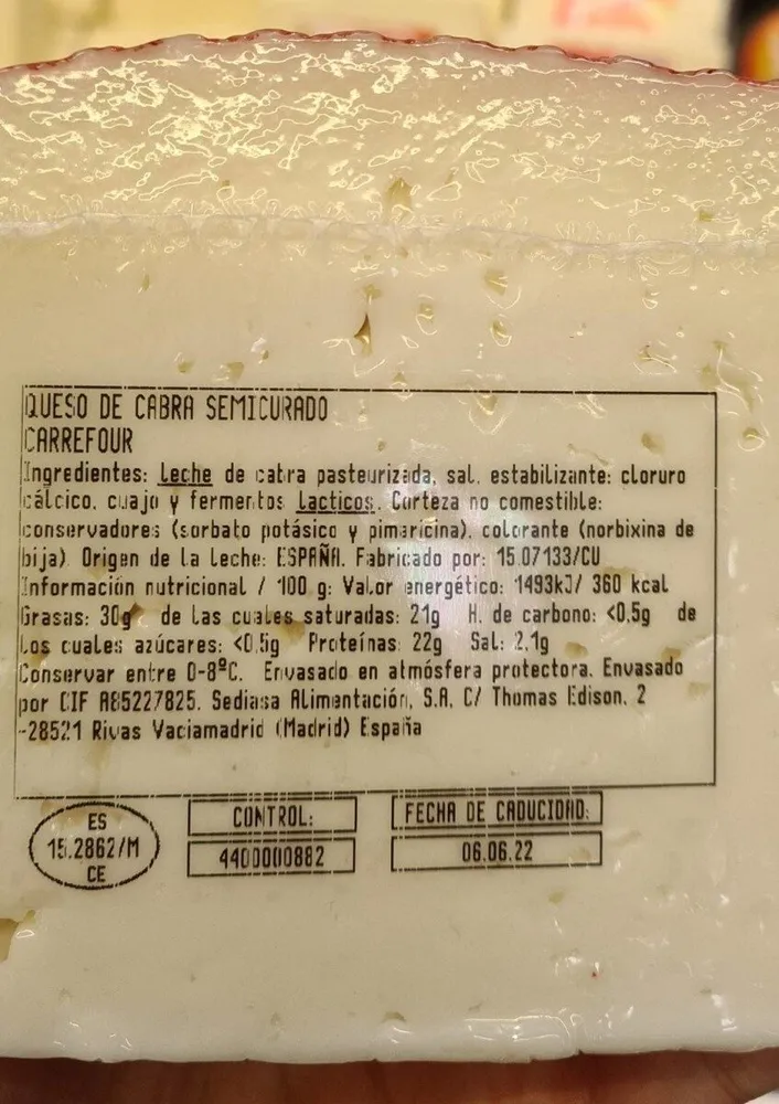 Queso cabra semicurado