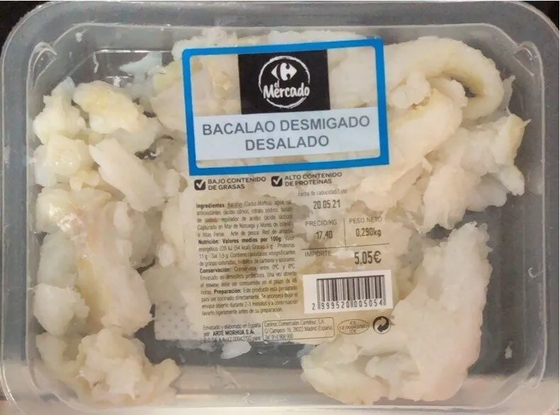 Bacalao desmigado desalado