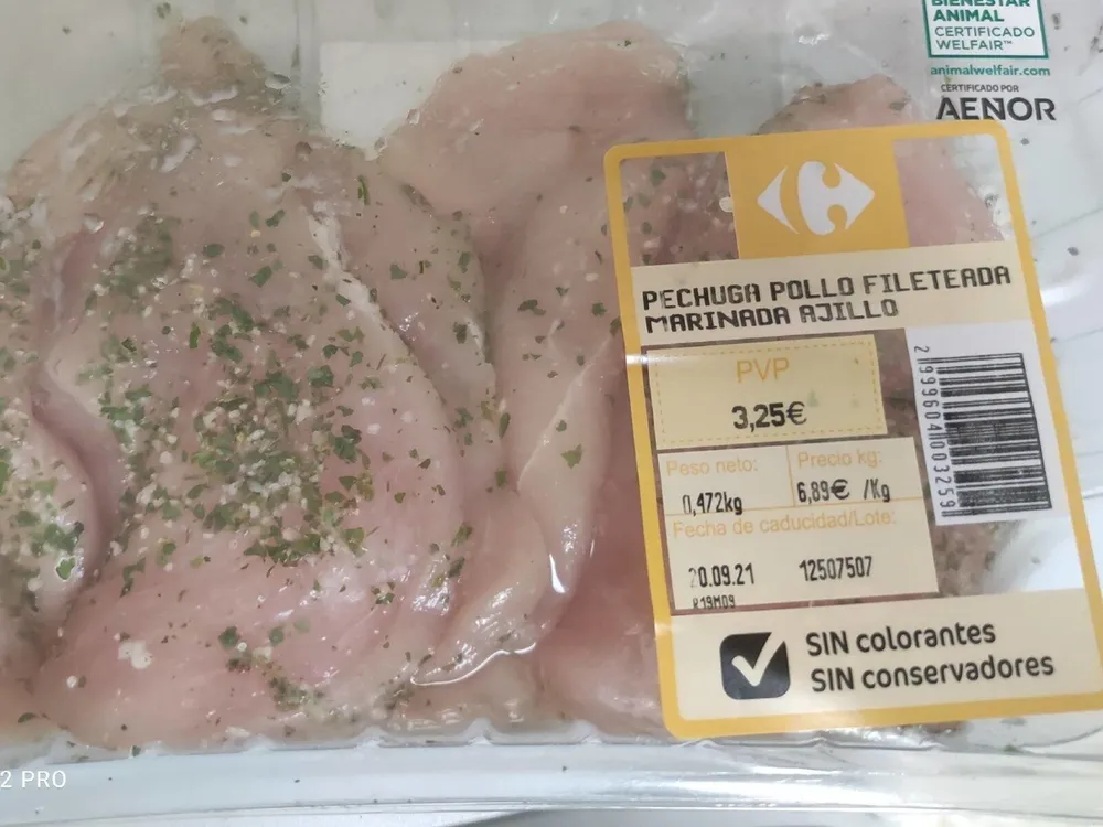 Pechuga de pollo marinada