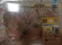 Pechuga pollo fileteado marinada ajillo