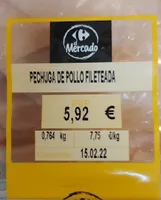 Pechuga de pollo fileteada