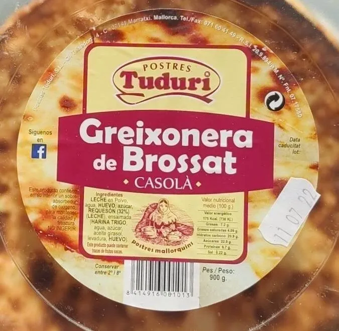 Tarta artesana de requeson