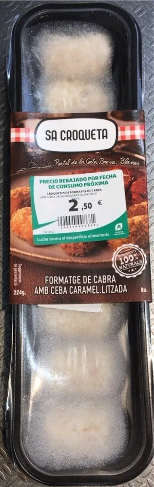 Croquetes de formatge de cabra amb ceba caramel.litzada