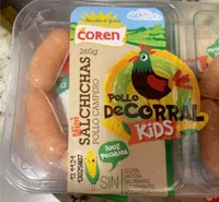 Salchichas pollo de corral