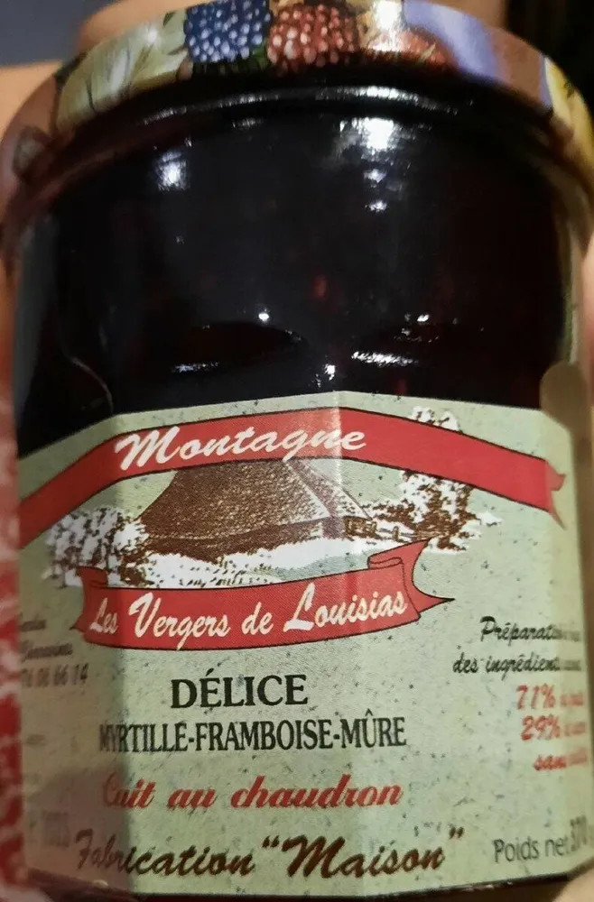 Delice myrtille-framboise-mûre