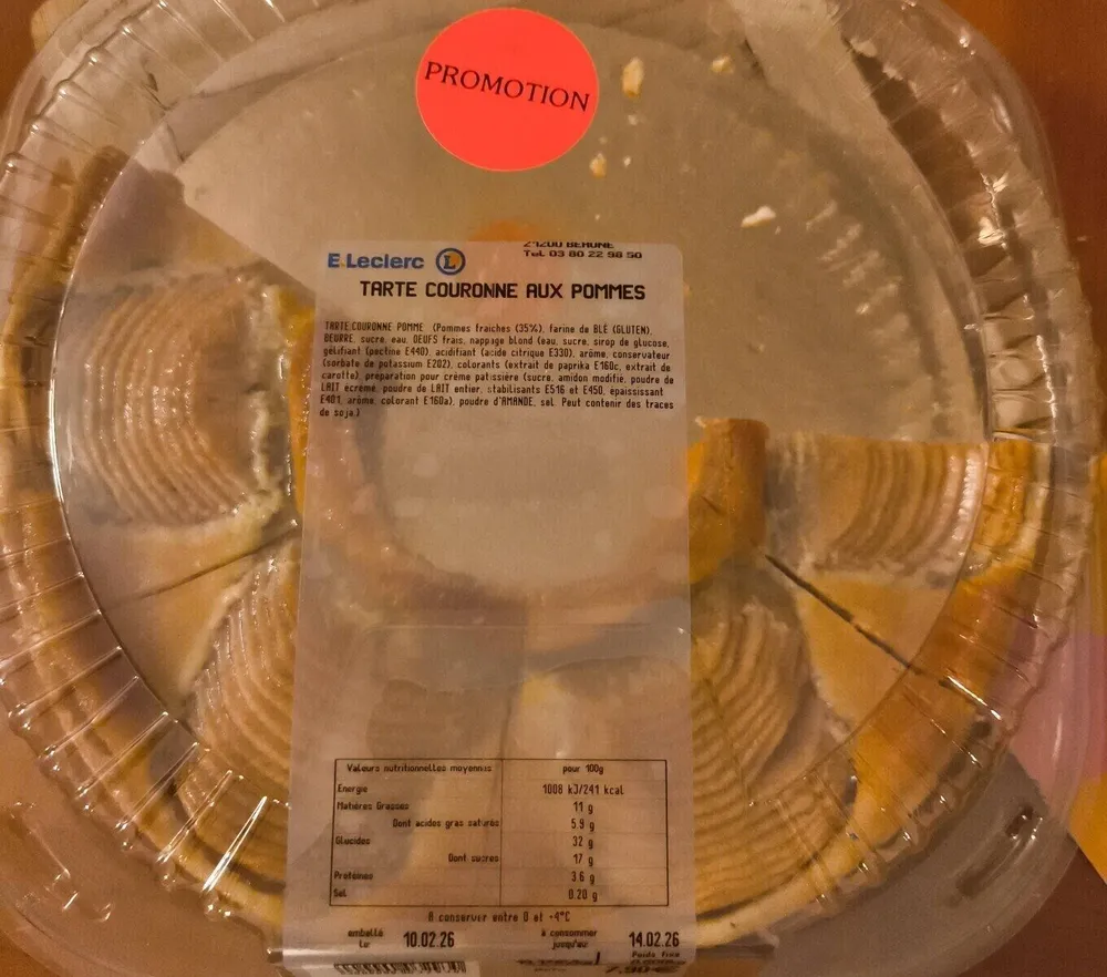 Tarte couronne aux pommes