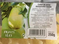 Cubes de poires deshydratés sucrés