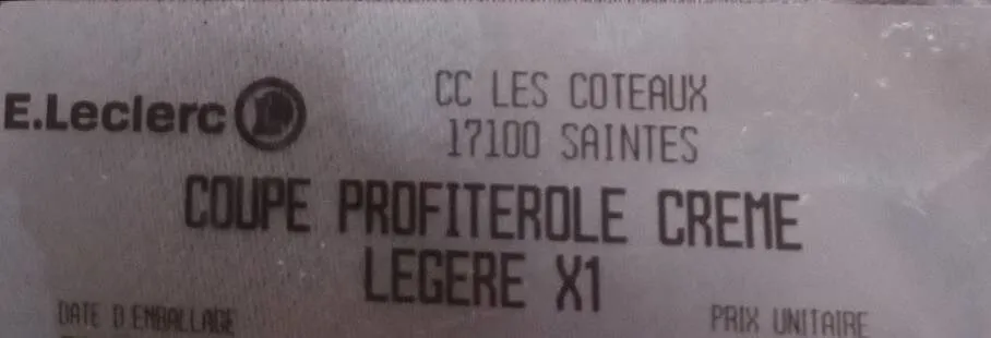 Coupe profiteroles crème légère