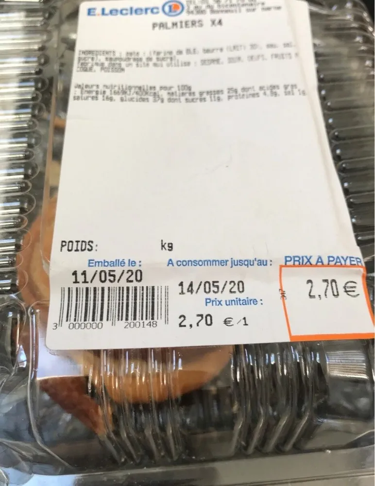 Palmiers par 4