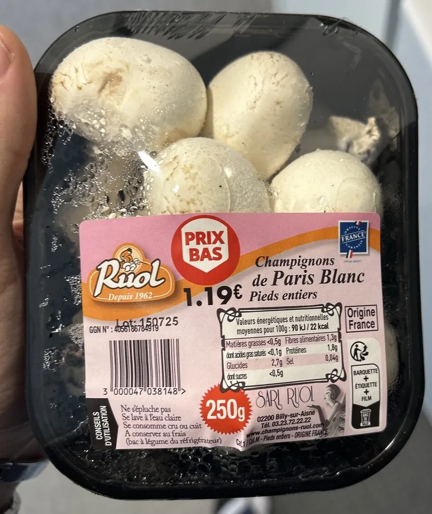 Champignons de Paris blancs
