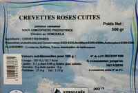 Crevettes roses cuites