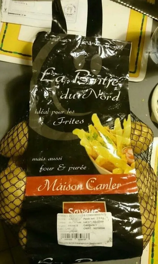 La Bintje du Nord idéal frites four et purée