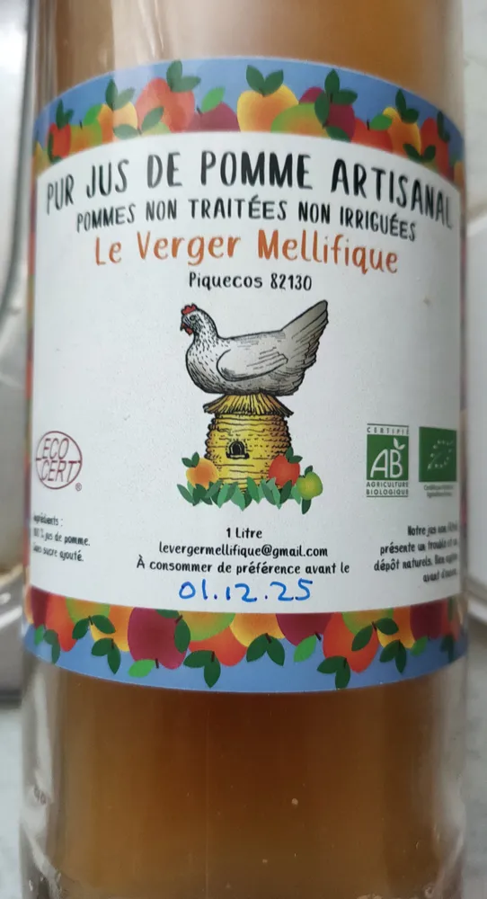 Jus de pomme artisanal