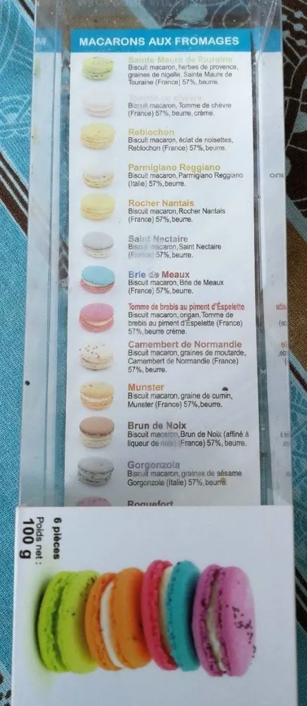 Macarons au fromage