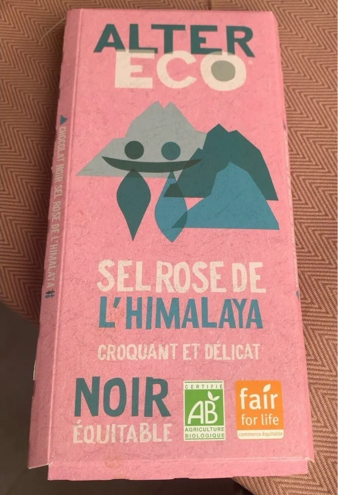 Chocolat noir sel rose de l’Himalaya