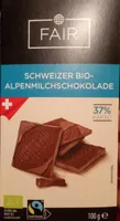 Fair Schweizer Bio Alpenmilchschokolade