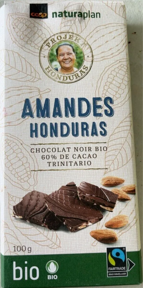 Amandes honduras chocolat noir