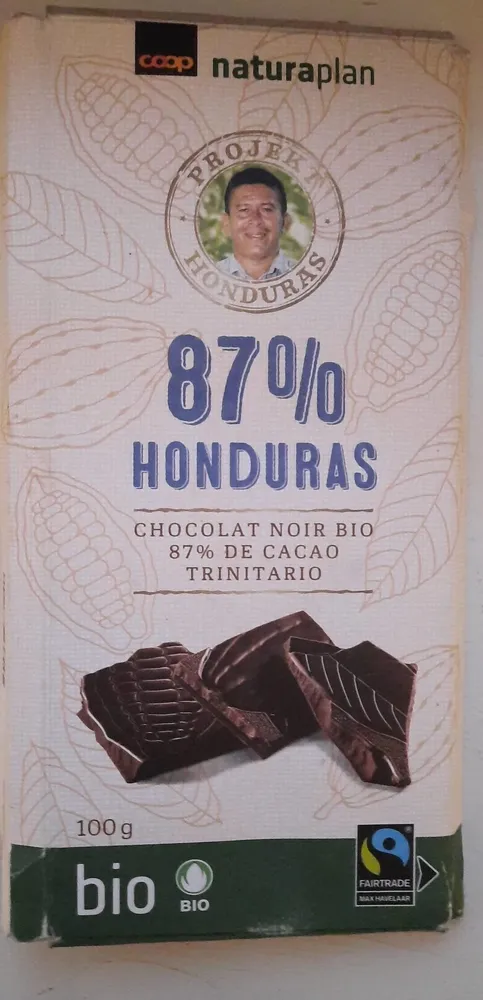 Chocolat noir Bio 87% Honduras