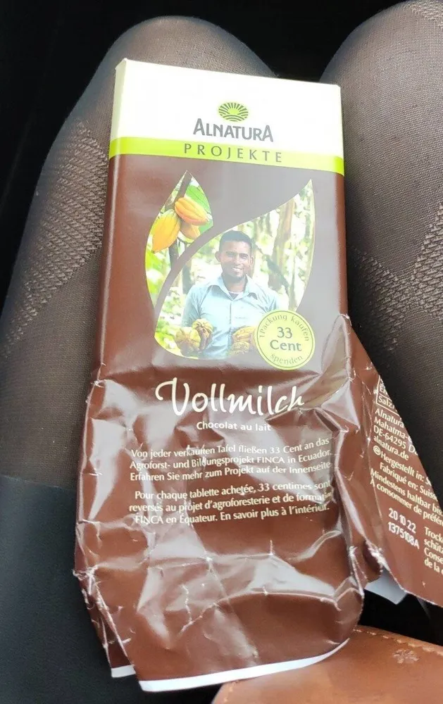 Plaque de chocolat au lait