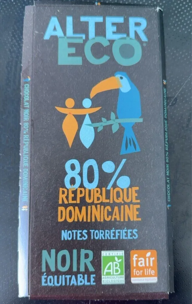 Chocolat 80% République Dominicaine