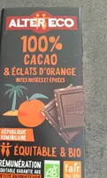 100% cacao et éclats de orange