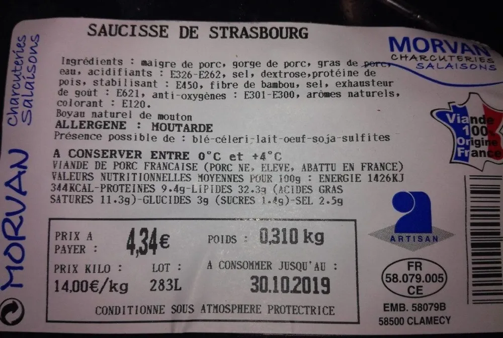 Saucisse de Strasbourg