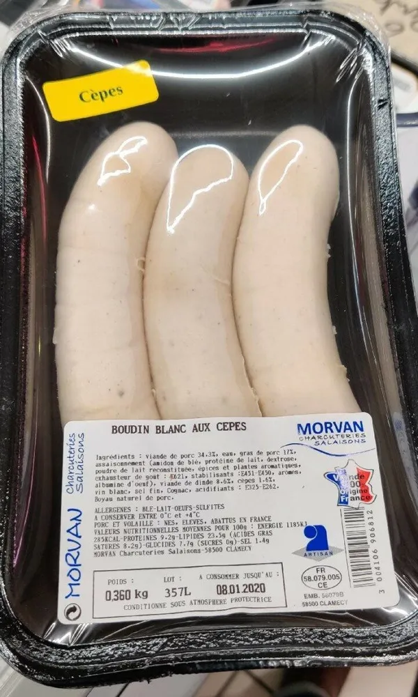 Boudin blanc aux cèpes