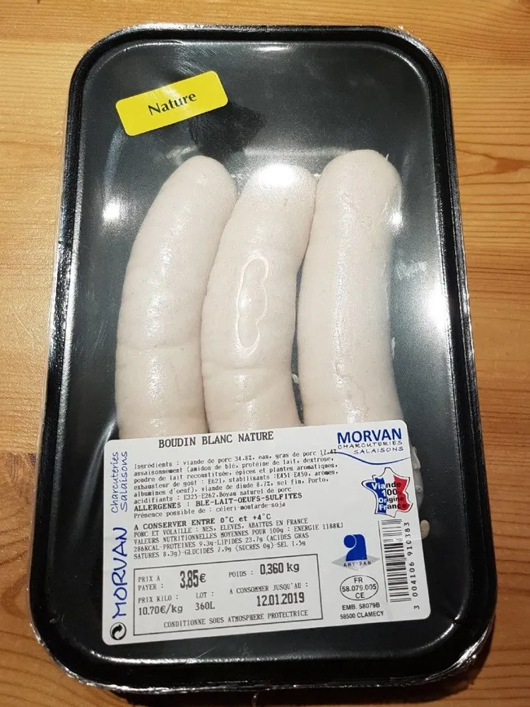 Boudin blanc nature