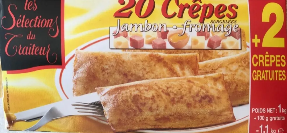 20 crêpes jambon-fromage