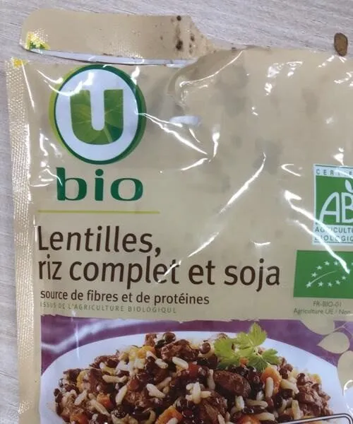 Lentilles riz complet et soja
