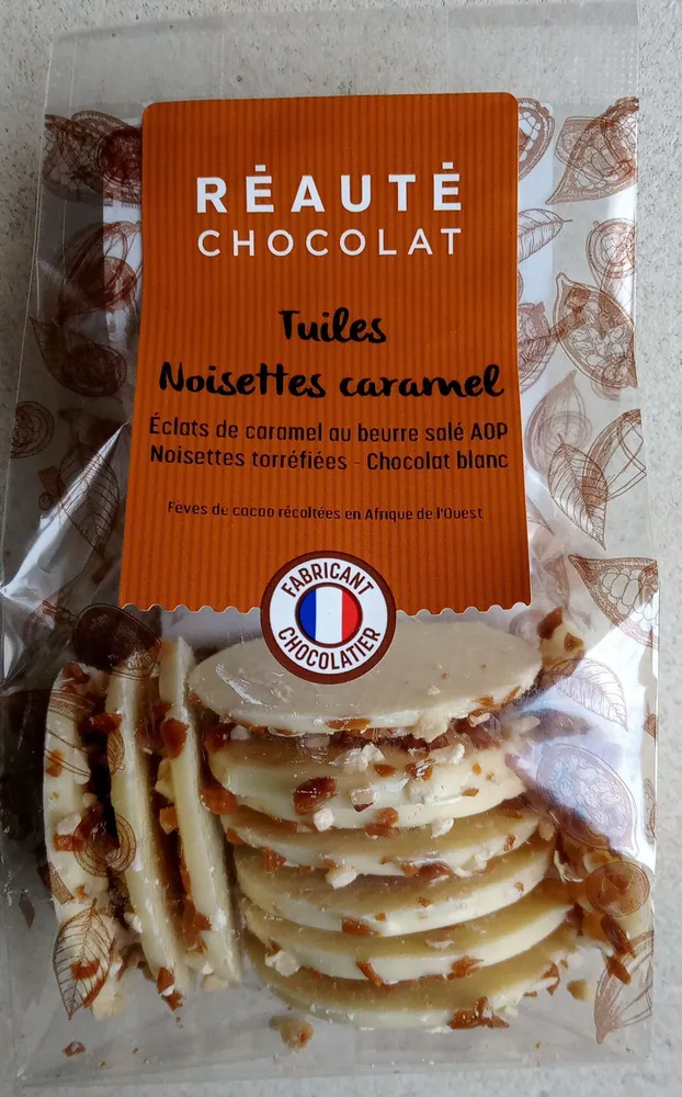 Tuiles noisettes caramel