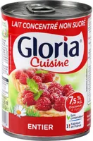 GLORIA Lait concentré non sucré entier boîte 410g