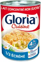 GLORIA Lait concentré non sucré 1/2 écrémé boîte 410g