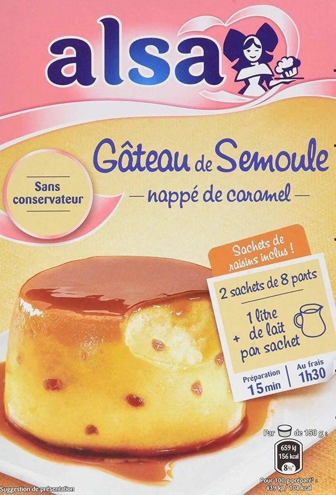 Préparation pour gâteau de semoule