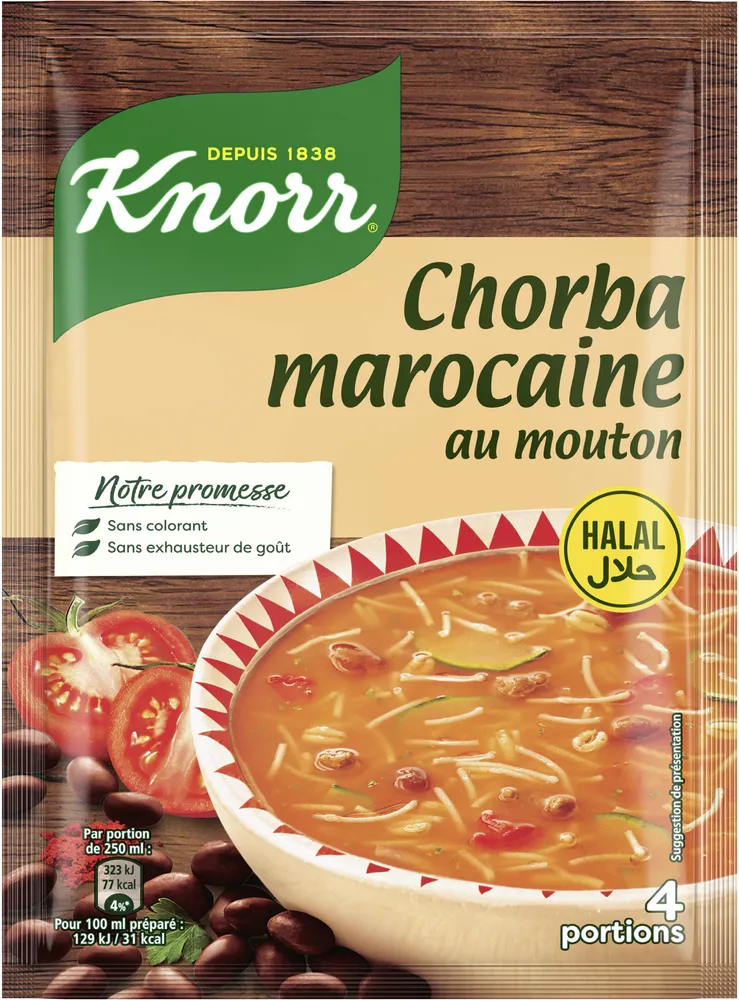 Knorr Soupe Déshydratée Chorba au Mouton Halal 4 Portions