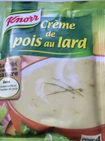 Crème pois au lard