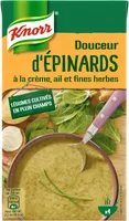 Knorr Soupe Liquide Douceur d'Épinards Crème Ail et Fines Herbes Brique 4 Portions 1L