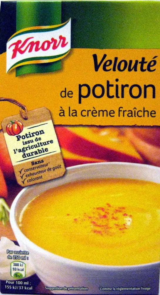 Velouté de potiron à la crème fraîche