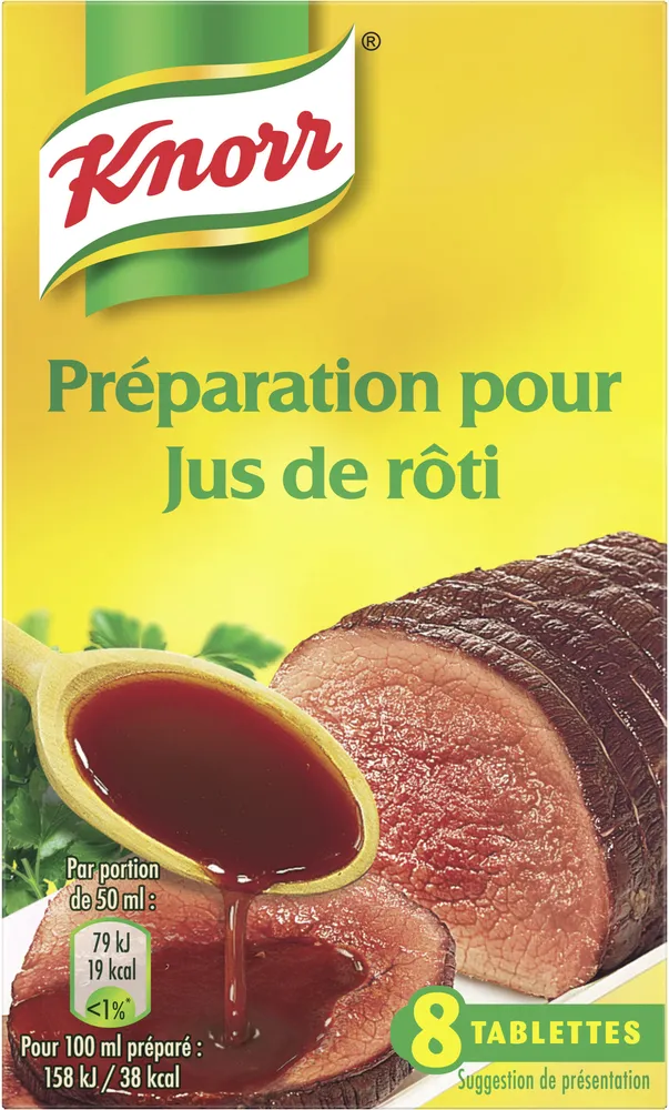 Knorr Préparation pour Jus de Rôti 8 Tablettes 72g
