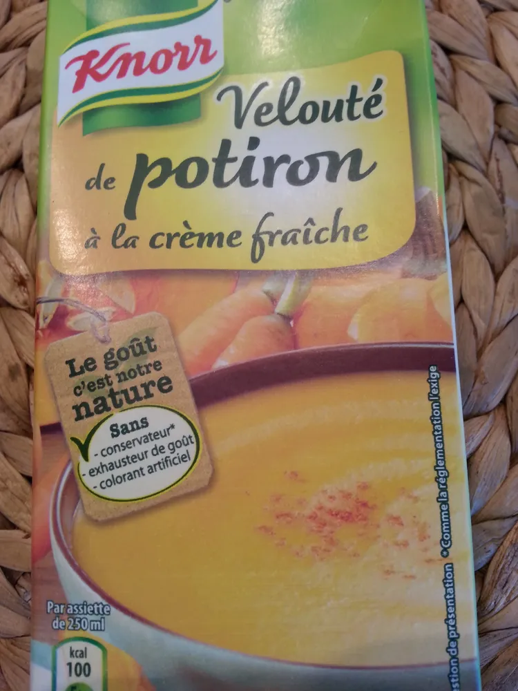 Velouté de potiron à la crème fraîche