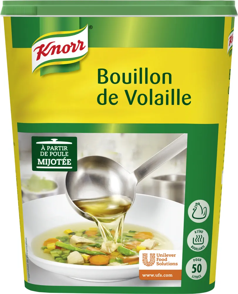 Knorr Bouillon de Volaille Déshydraté 1kg jusqu'à 50L