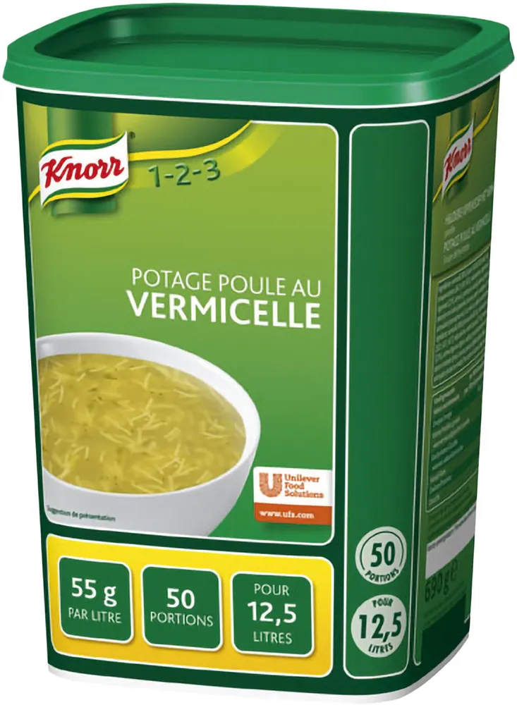 Knorr Potage Poule Vermicelle Déshydraté déshydraté 690g jusqu'à 12,5L