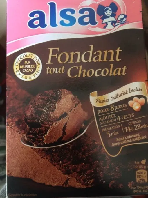 Alsa Fondant tout Chocolat