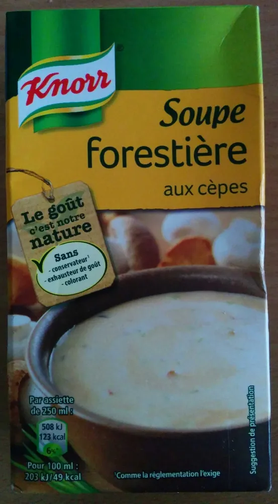 Soupe forestière aux cèpes