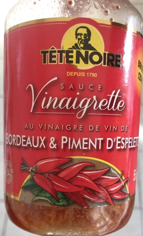 Vinaigrette bordeaux et piment d’espelette