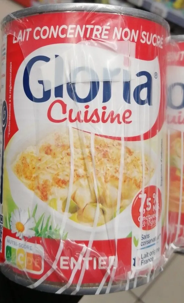 Lait concentré non sucré