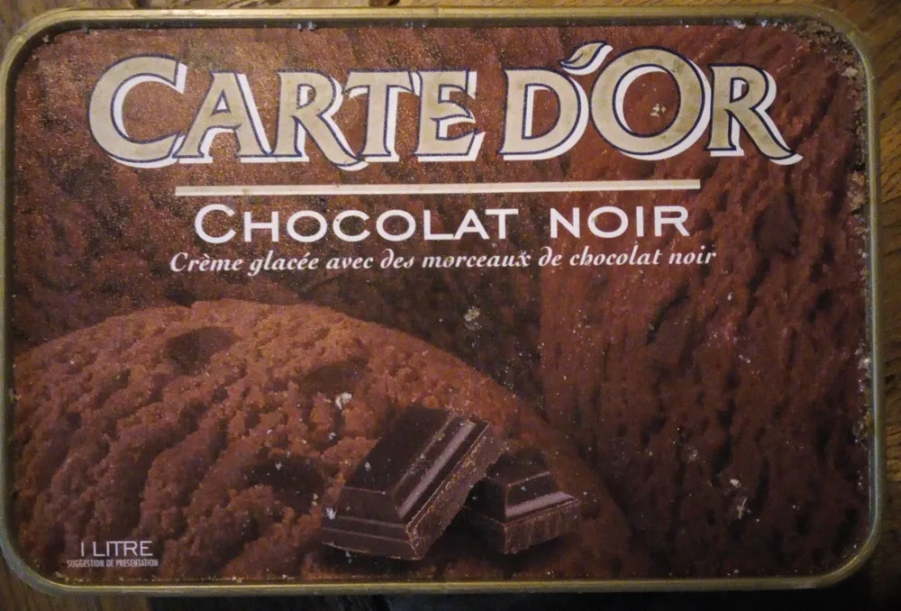 Glace au chocolat noir